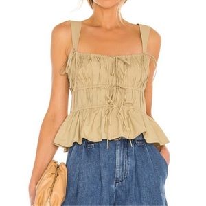 Ulla Johnson Lulu Peplum Tie Top